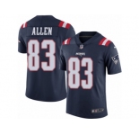 Men's Nike New England Patriots #83 Dwayne Allen Elite Navy Blue Rush NFL Jersey