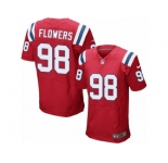 Men's Nike New England Patriots #98 Trey Flowers Elite Red Alternate NFL Jersey