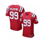 Men's Nike New England Patriots #99 Vincent Valentine Elite Red Alternate NFL Jersey
