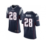 Nike New England Patriots #28 James White Navy Blue jerseys[Elite]