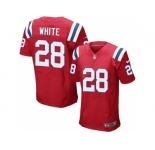 Nike New England Patriots #28 James White red jerseys[Elite]