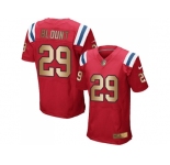 Nike New England Patriots #29 LeGarrette Blount Red Alternate Men's Stitched NFL Elite Gold Jersey