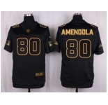 Nike New England Patriots #80 Danny Amendola Black Pro Line Gold Collection Jersey[Elite]