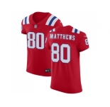 Nike New England Patriots #80 Jordan Matthews Red Alternate Men Stitched NFL Vapor Untouchable Elite Jersey