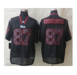 Nike New England Patriots #87 Gronkowski Black Jerseys[New Lights Out Elite]