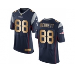 Nike New England Patriots #88 Martellus Bennett Navy Blue Team Color Men's Stitched NFL New Elite Gold Jersey