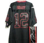 nike nfl jerseys new england patriots #12 tom brady black[Elite lights out signature]