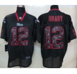 nike nfl jerseys new england patriots #12 tom brady black[Elite united sideline]