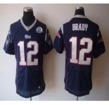 nike nfl jerseys new england patriots #12 tom brady blue[Elite 50th Patch]