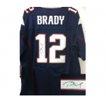 nike nfl jerseys new england patriots #12 tom brady blue[Elite signature]