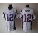 nike nfl jerseys new england patriots #12 tom brady white[Elite 50th Patch]