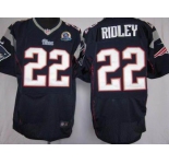 nike nfl jerseys new england patriots #22 stevan ridley blue[Elite 50th Patch]