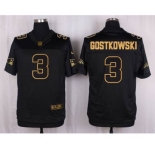 nike nfl jerseys new england patriots #3 gostkowski black gold collection[Elite]