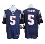 nike nfl jerseys new england patriots #5 tebow blue[Elite]