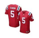 nike nfl jerseys new england patriots #5 tebow red[Elite]