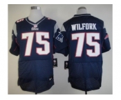 nike nfl jerseys new england patriots #75 wilfork blue[Elite]