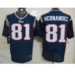 nike nfl jerseys new england patriots #81 hernandez blue[Elite]