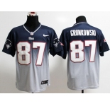 nike nfl jerseys new england patriots #87 gronkowski blue-white[Elite drift fashion][second version]