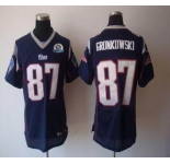 nike nfl jerseys new england patriots #87 gronkowski blue[Elite 50th Patch]