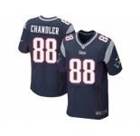 nike nfl jerseys new england patriots #88 scott chandler blue[Elite]
