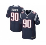 nike nfl jerseys new england patriots #90 malcom brown blue[Elite]