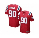 nike nfl jerseys new england patriots #90 malcom brown red[Elite]