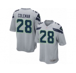 Men Nike Seattle Seahawks #28 Justin Coleman Game Grey Alternate NFL Jersey