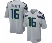 Men's Nike Seattle Seahawks #16 Tyler Lockett Game Grey Alternate NFL Jersey