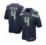 Men's Nike Seattle Seahawks #4 Michael Dickson Game Navy Blue Team Color NFL Jersey