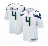 Men's Nike Seattle Seahawks #4 Michael Dickson Game White NFL Jersey