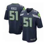 Men's Nike Seattle Seahawks #51 Barkevious Mingo Game Navy Blue Team Color NFL Jersey