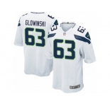 Men's Nike Seattle Seahawks #63 Mark Glowinski Game White NFL Jersey