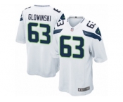 Men's Nike Seattle Seahawks #63 Mark Glowinski Game White NFL Jersey