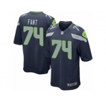 Men's Nike Seattle Seahawks #74 George Fant Game Steel Blue Team Color NFL Jersey