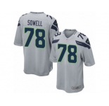 Men's Nike Seattle Seahawks #78 Bradley Sowell Game Grey Alternate NFL Jersey