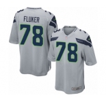 Men's Nike Seattle Seahawks #78 D.J. Fluker Game Grey Alternate NFL Jersey