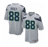 Men's Nike Seattle Seahawks #88 Will Dissly Game Grey Alternate NFL Jersey