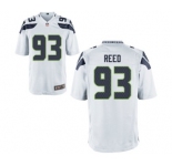 Men's Nike Seattle Seahawks #93 Jarran Reed Game White NFL Jersey