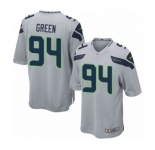 Men's Nike Seattle Seahawks #94 Rasheem Green Game Grey Alternate NFL Jersey