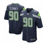 Men's Seattle Seahawks #90 Jadeveon Clowney Game Navy Blue Team Color Football Jersey