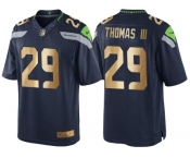 Nike Seattle Seahawks #29 Earl Thomas III 2016 Christmas Navy Golden Men's NFL Game Special Edition Jersey