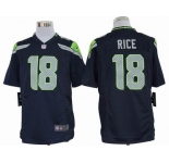 nike nfl jerseys seattle seahawks #18 rice blue[game]
