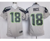 nike nfl jerseys seattle seahawks #18 sidney rice grey[game]