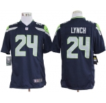 nike nfl jerseys seattle seahawks #24 marshawn lynch blue[game]
