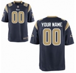 Nike nfl jerseys St. Louis Rams Customized Game blue Jersey
