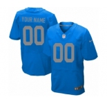 Men Nike Nfl Jerseys Detroit Lions Customized Elite Blue Jersey[New]