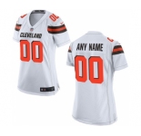 Women Nike Nfl Jerseys Cleveland Browns Customized White Jersey