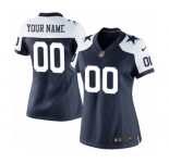 Women Nike Nfl Jerseys Dallas Cowboys Customized Thankgivings Blue Jersey