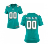 Women Nike Nfl Jerseys Miami Dolphins Customized Green Jersey