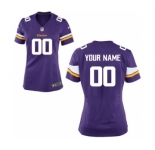 Women Nike Nfl Jerseys Minnesota Vikings Customized Purple Jersey